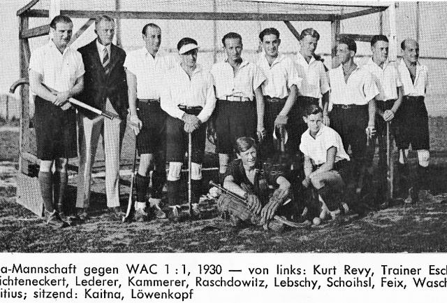 A-Mannschaft 1930 gegen den WAC 1:1